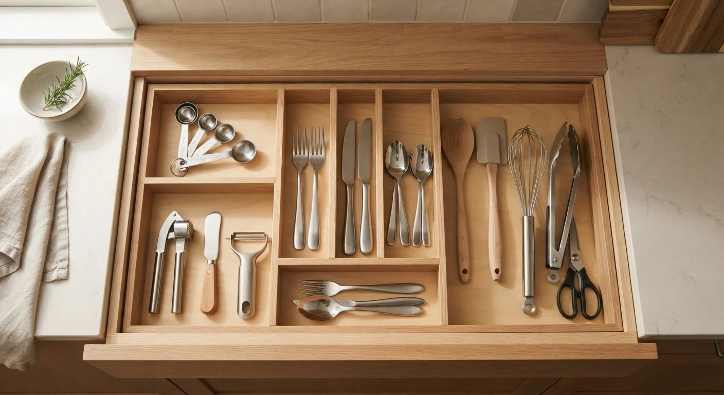 Kitchen Drawer Chaos: Sorting and Sustaining Order in High-Traffic Drawers